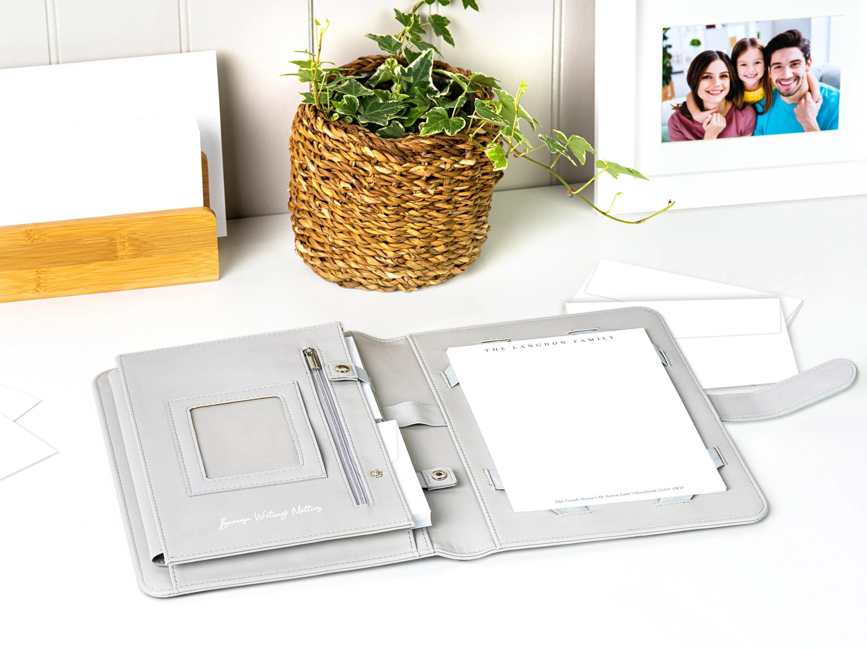 Personalised Letter Writing Stationery Set with Organiser - 'Oxford''
