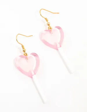 Pink Lollipop Drop Earrings