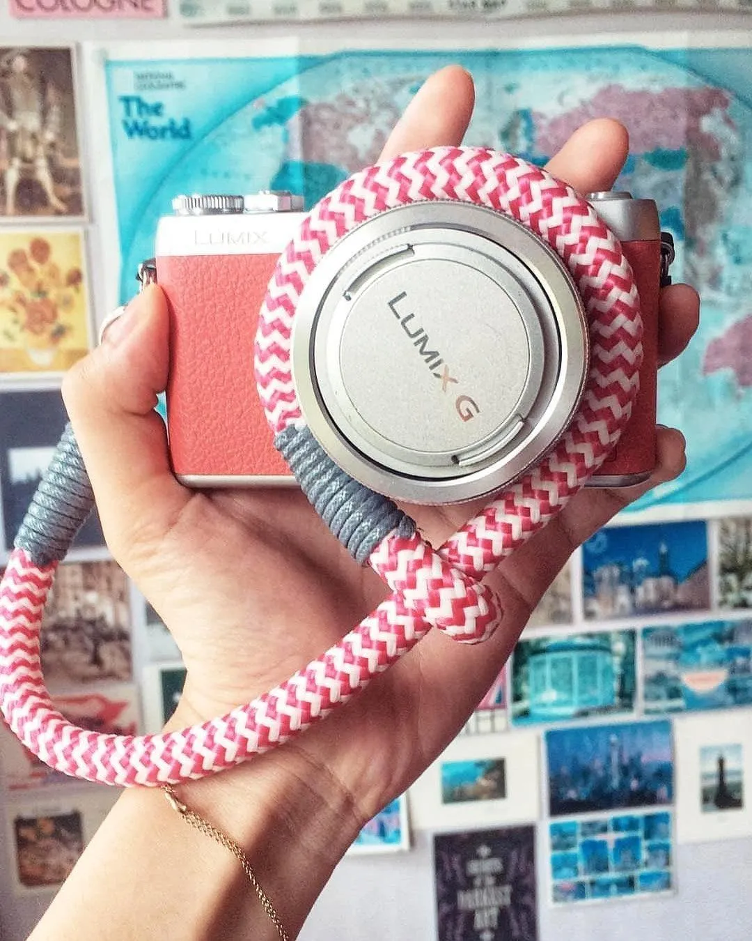 Pink-White Camera Strap