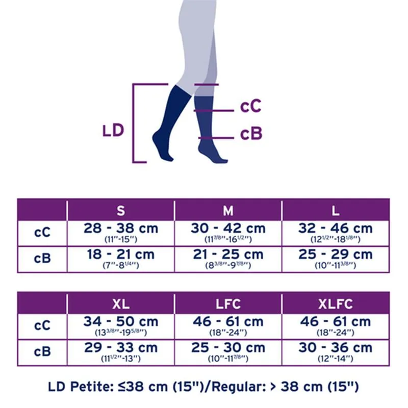 PR/1 JOBST ULTRASHEER WOMEN, KNEE HIGH PETITE, 20-30MMHG, LG, SUNTAN, CLOSED TOE