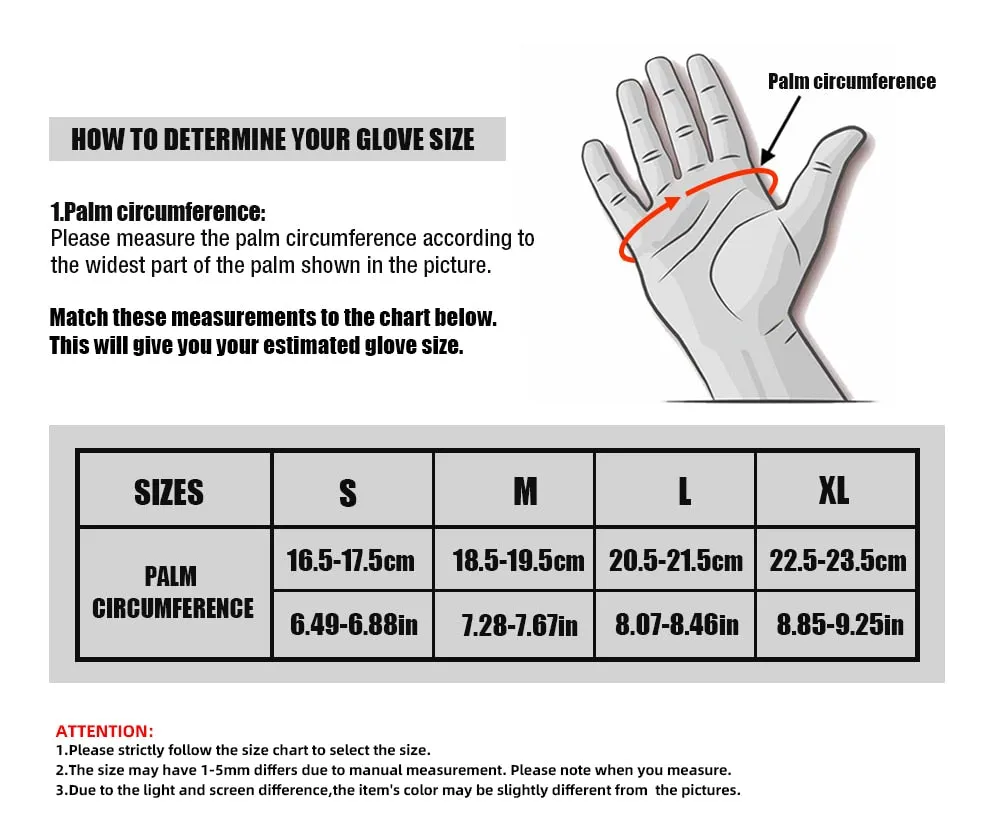 PU Leather Full Finger Glove