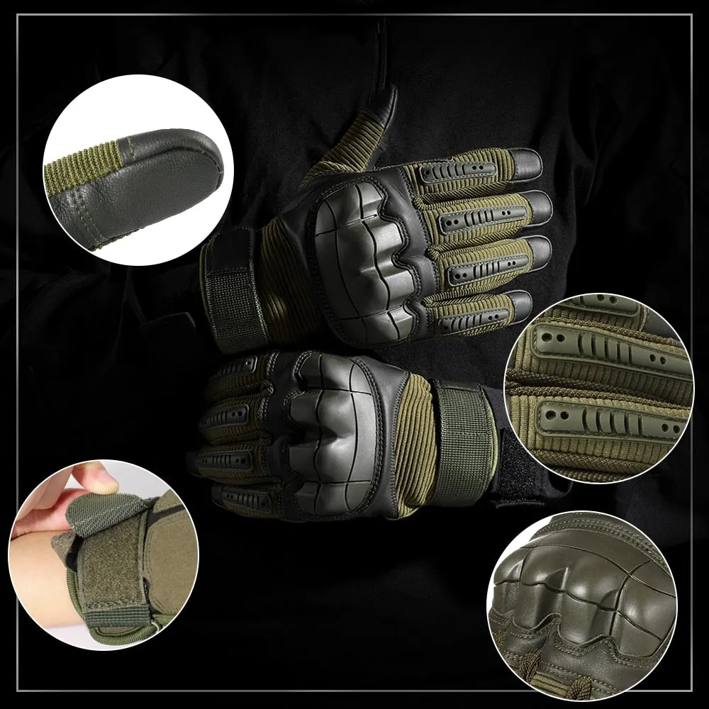 PU Leather Full Finger Glove