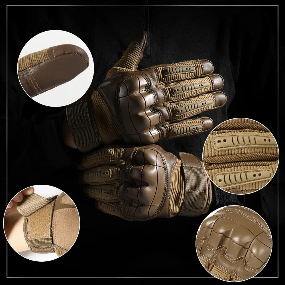 PU Leather Full Finger Glove