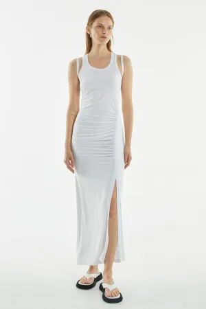 PUSH PULL TANK DRESS | WHITE