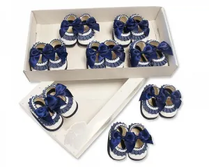 Quilted Baby Wrap with Bow - Blue - BSS-116-366b