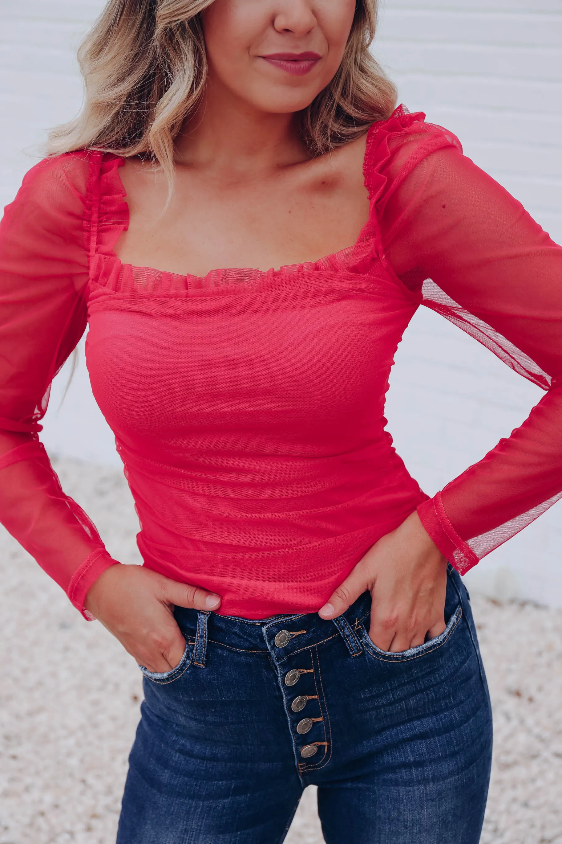 Rana Ruched Crop Top - Pink