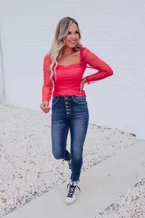 Rana Ruched Crop Top - Pink
