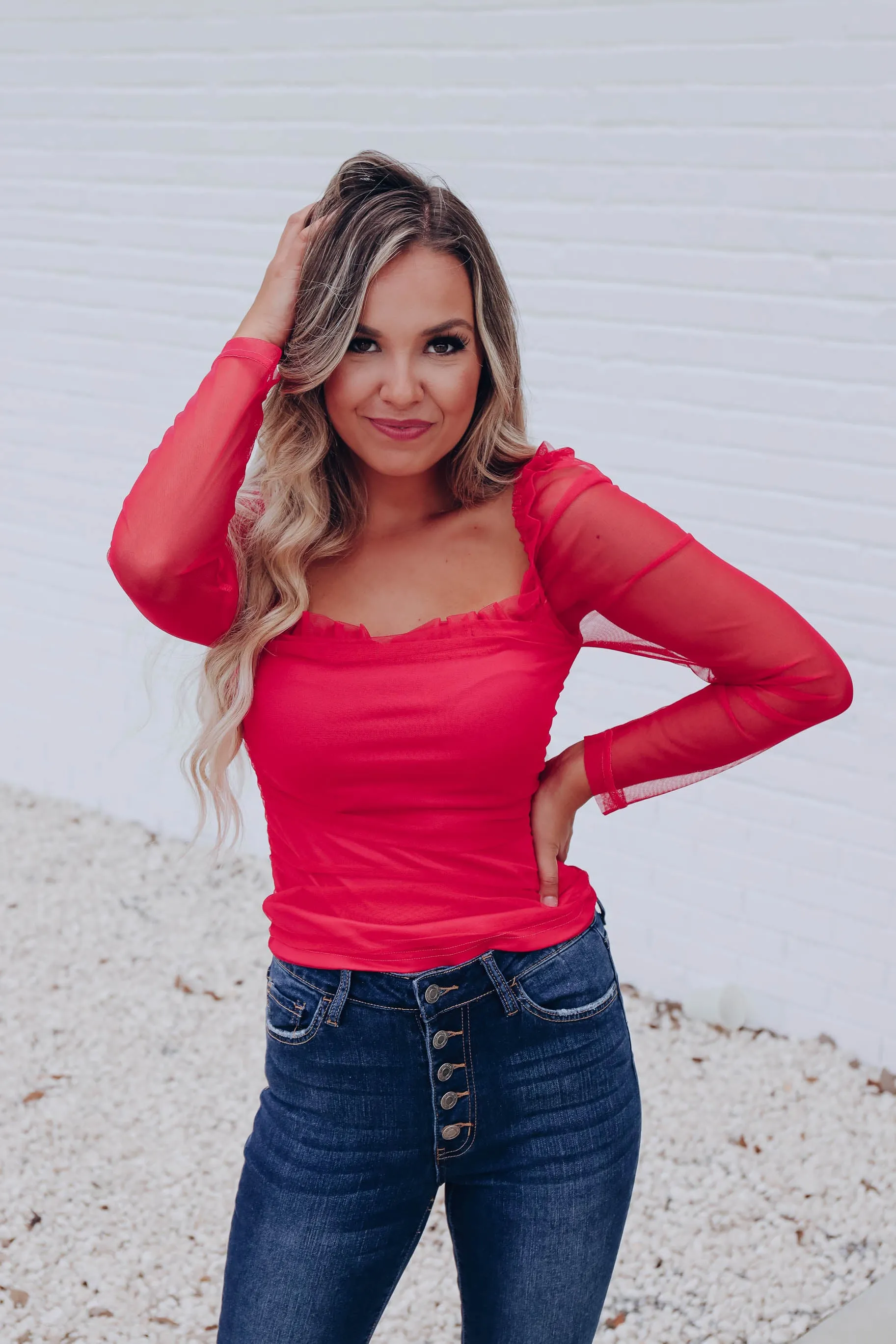Rana Ruched Crop Top - Pink
