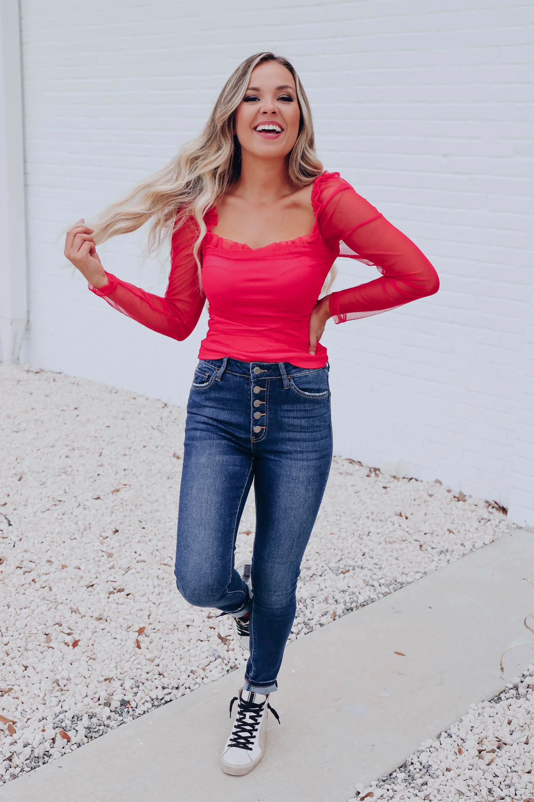 Rana Ruched Crop Top - Pink
