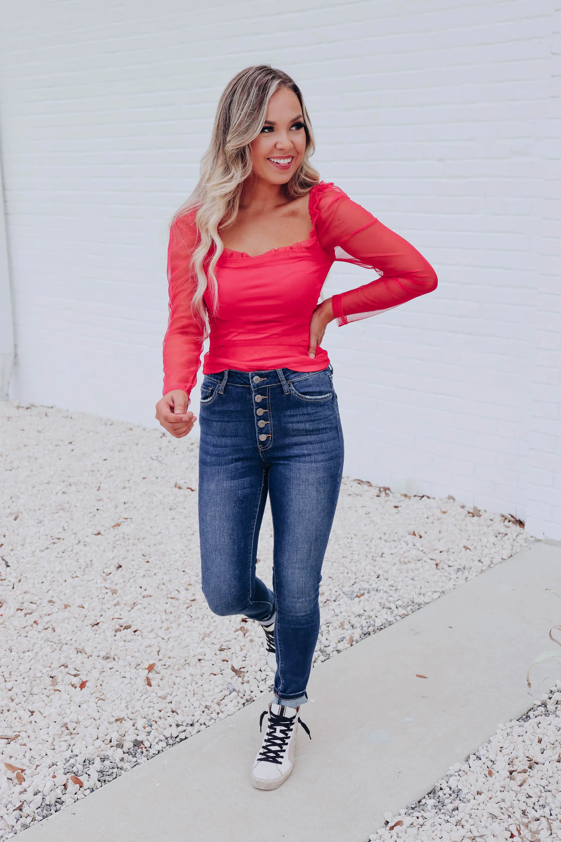 Rana Ruched Crop Top - Pink