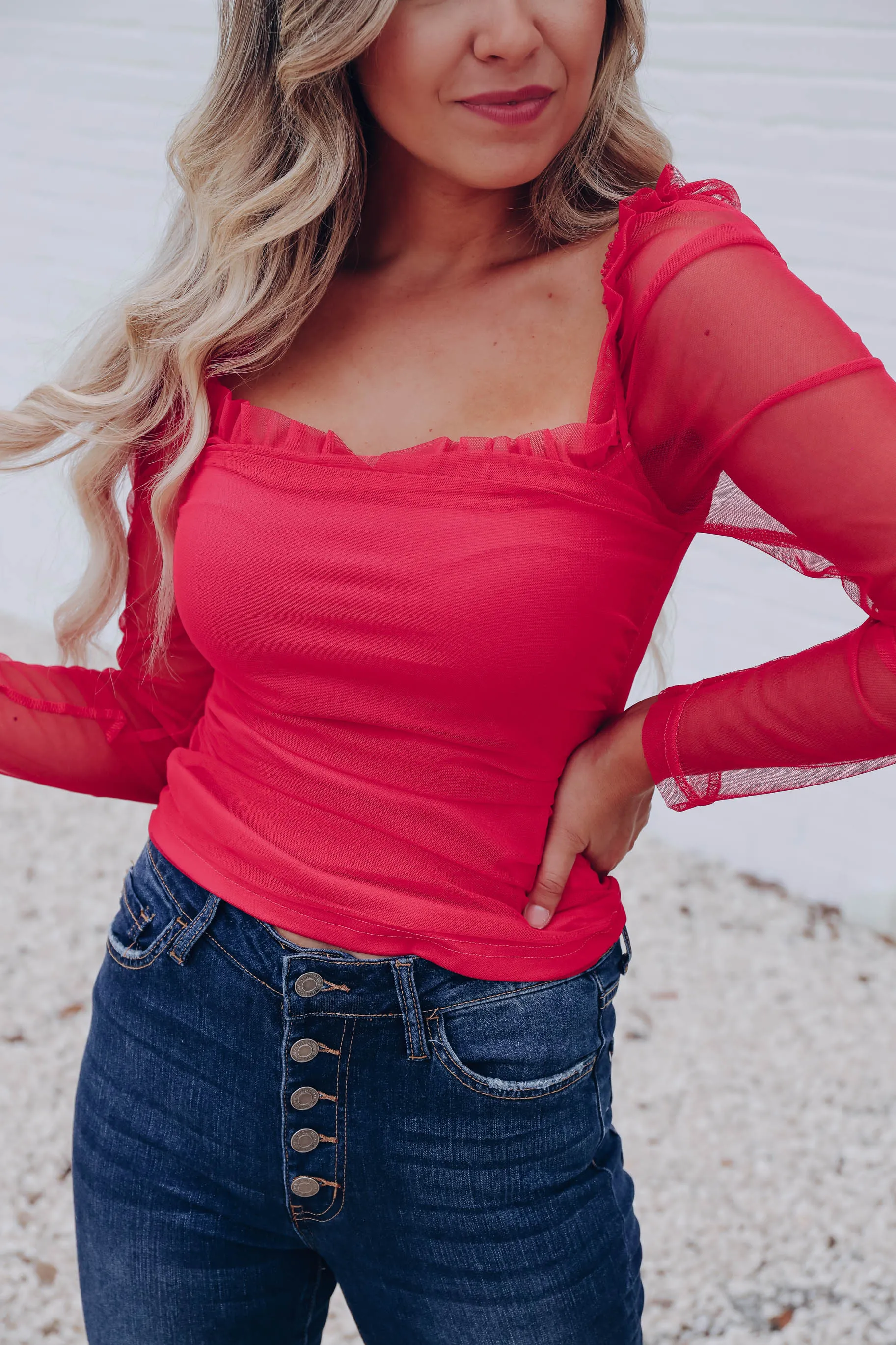 Rana Ruched Crop Top - Pink
