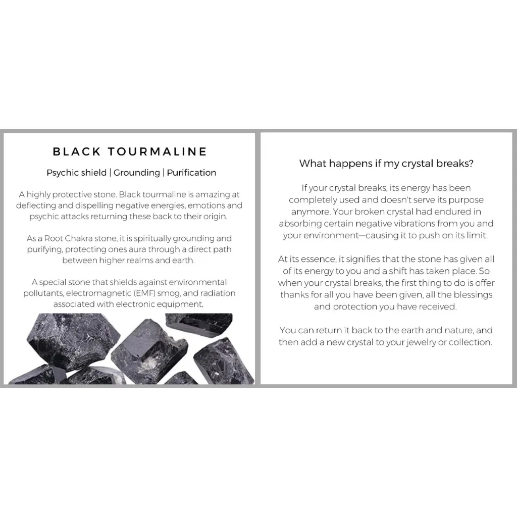 Raw Black Tourmaline Rustic Bracelet - EMF Shield
