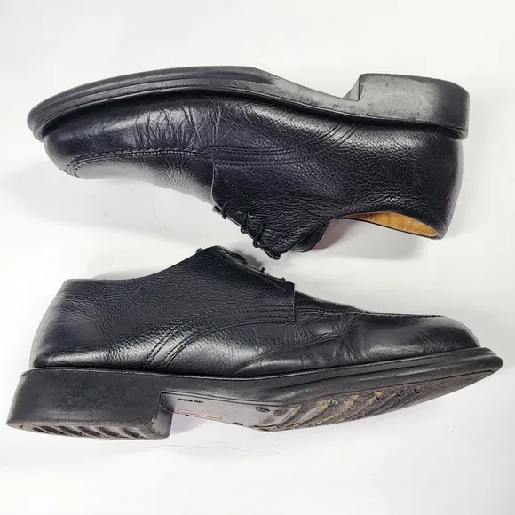 SANDRO MOSCOLONI Vineyard Oxford Black Leather Lace Up Men's Dress Shoe Size 11