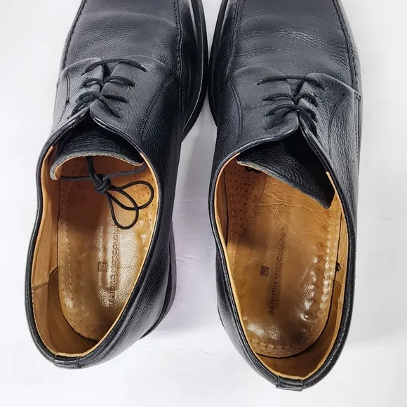 SANDRO MOSCOLONI Vineyard Oxford Black Leather Lace Up Men's Dress Shoe Size 11