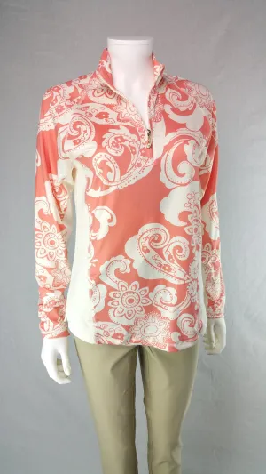 Sansoleil Longsleeve Mock: Sierra Grapefruit