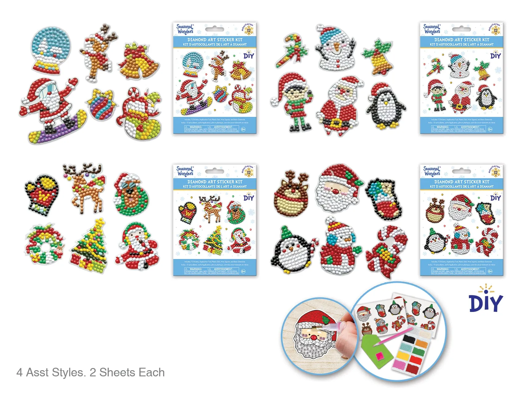 Seasonal Wonders: Diamond Painting DIY Sticker Kit 2Shts