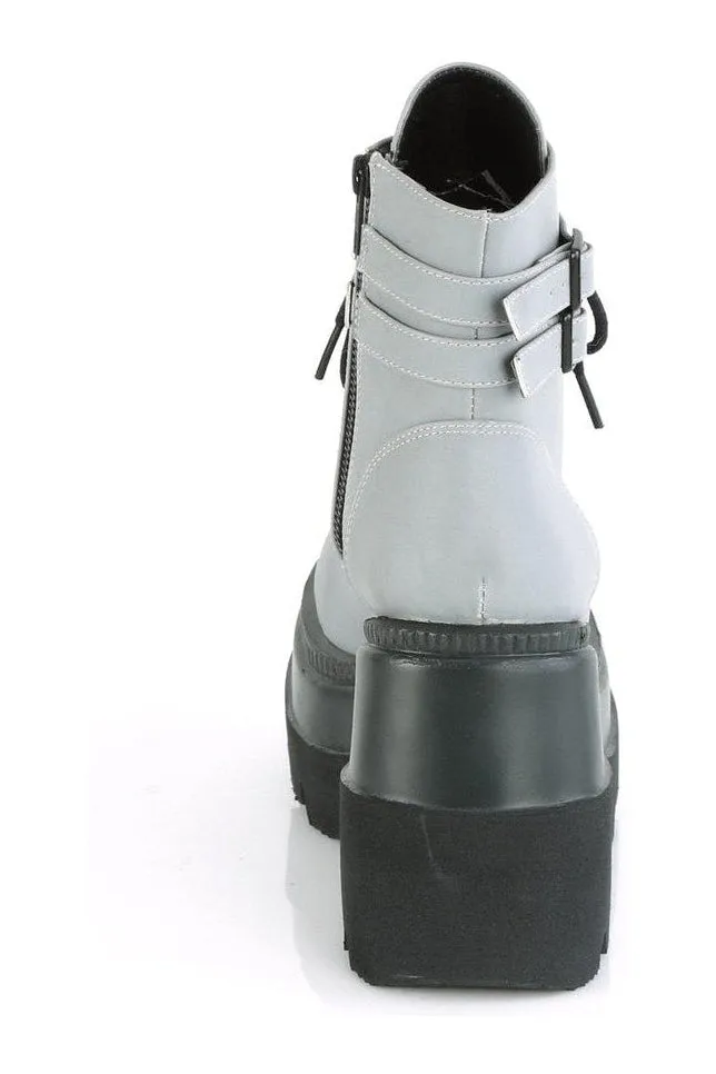 SHAKER-52 Ankle Boot | Grey Faux Leather