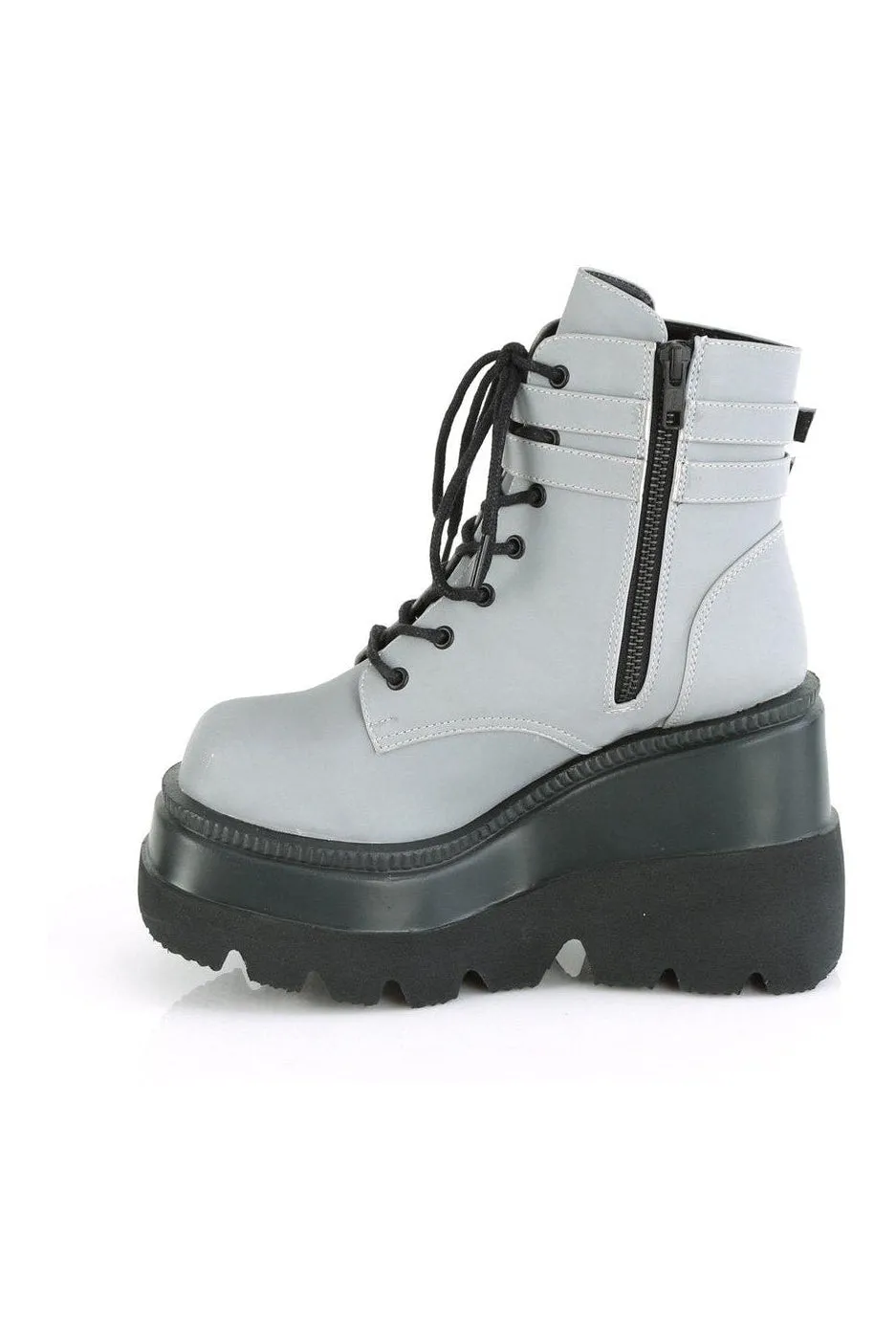 SHAKER-52 Ankle Boot | Grey Faux Leather