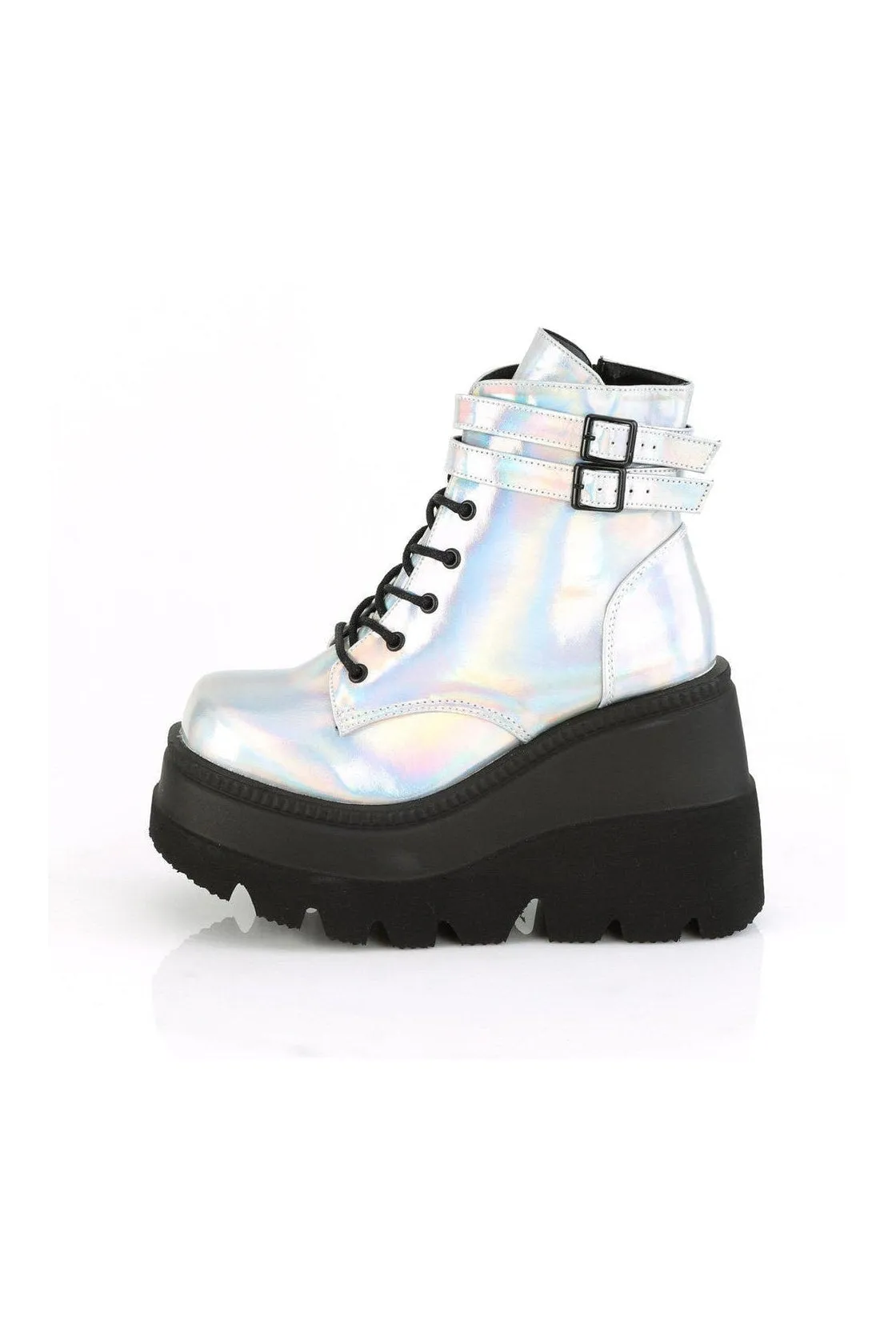 SHAKER-52 Ankle Boot | Hologram Faux Leather