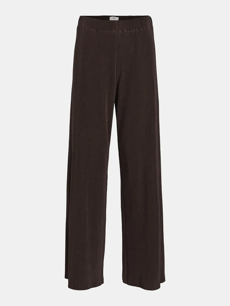 Shila Plisse Trousers - Brown
