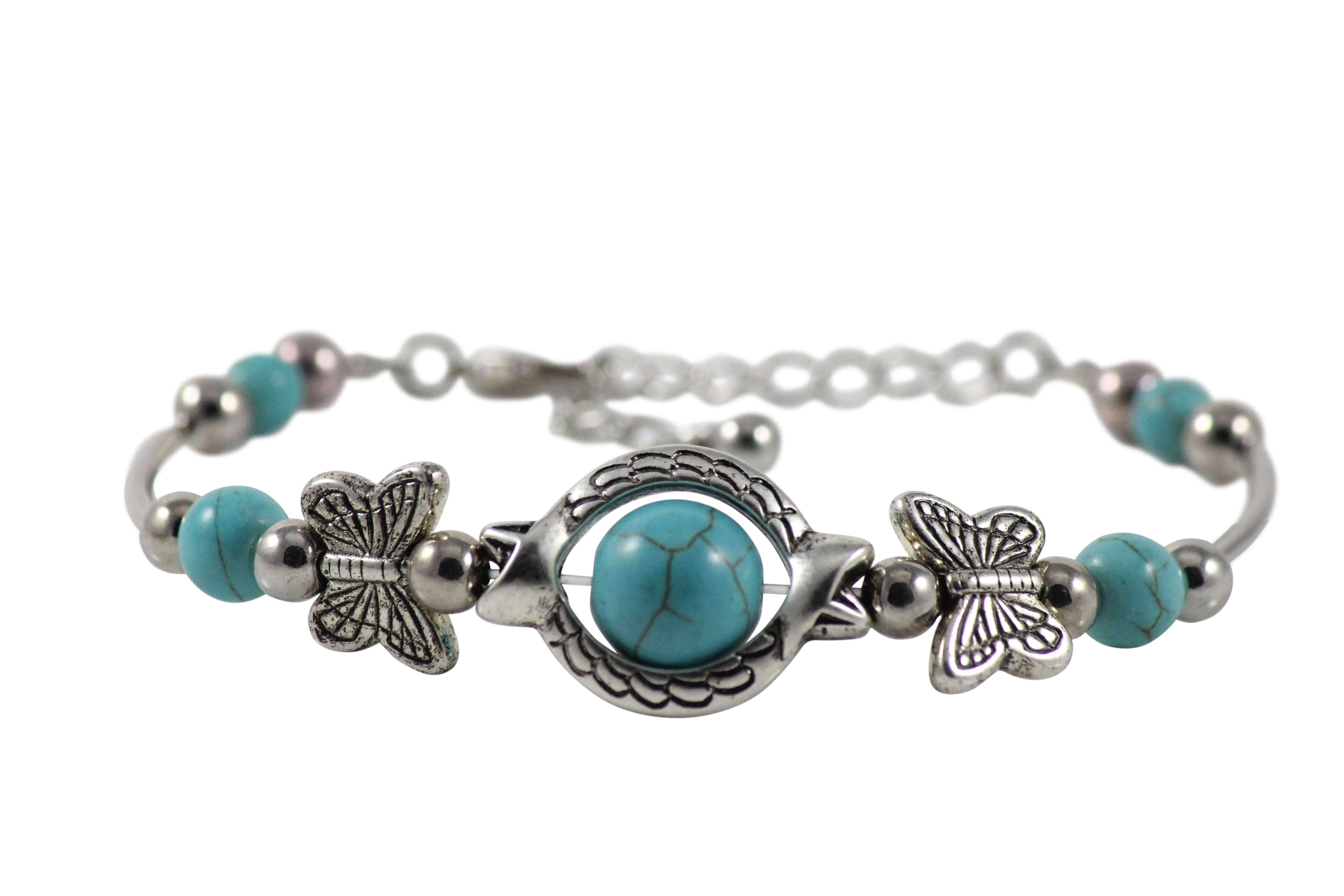 Silver Bangle x Charms