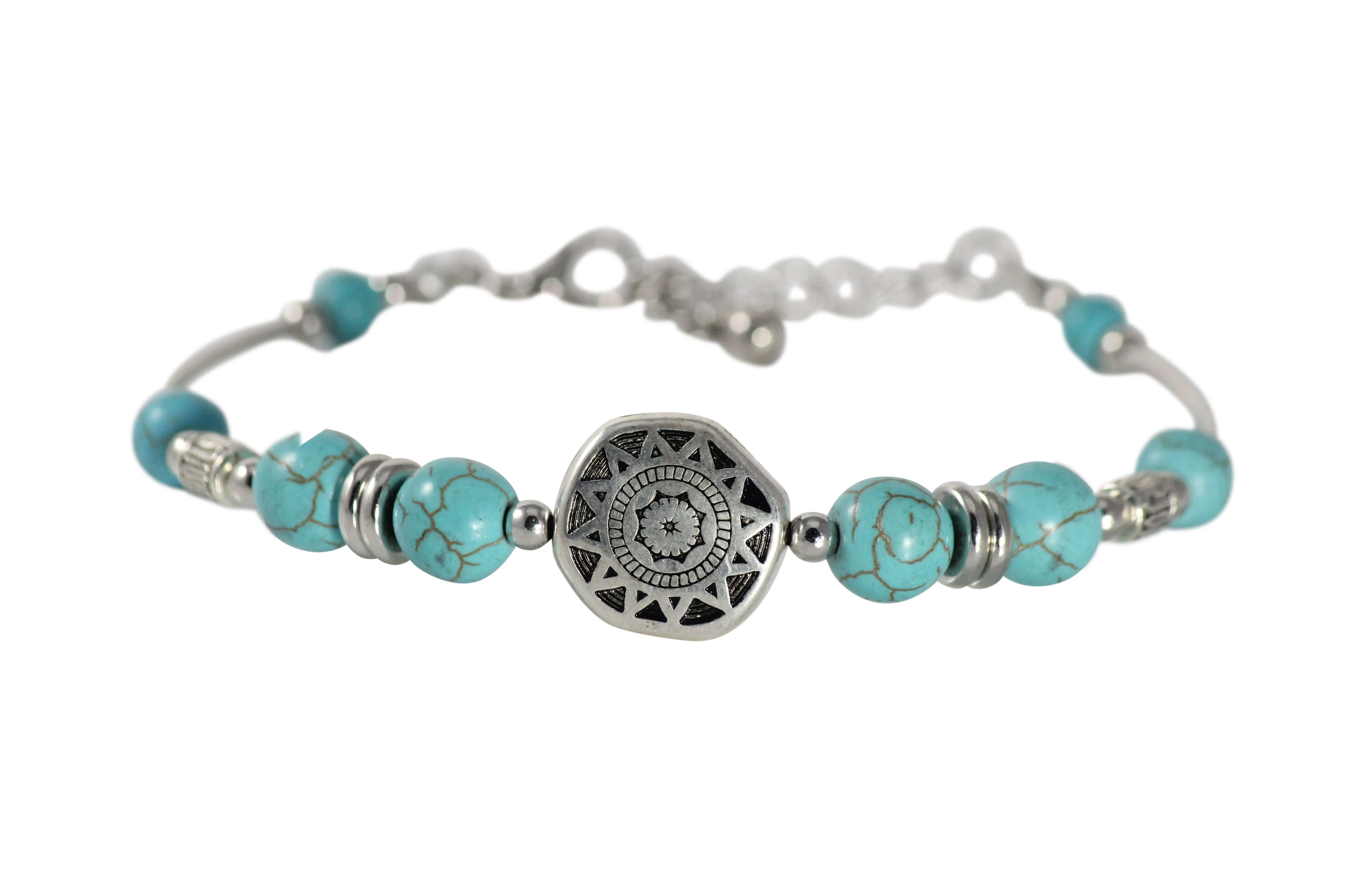 Silver Bangle x Charms