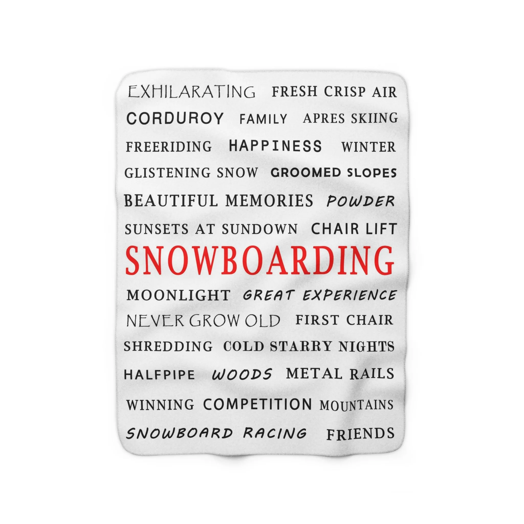Snowboarding - Fleece Blanket