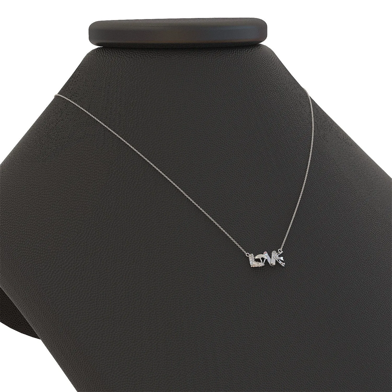 Snowboarding Love Pendant Necklace