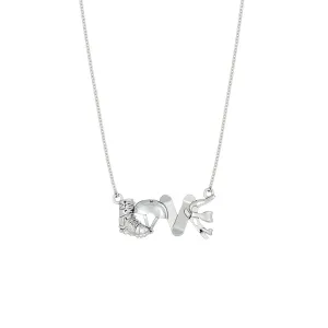 Snowboarding Love Pendant Necklace