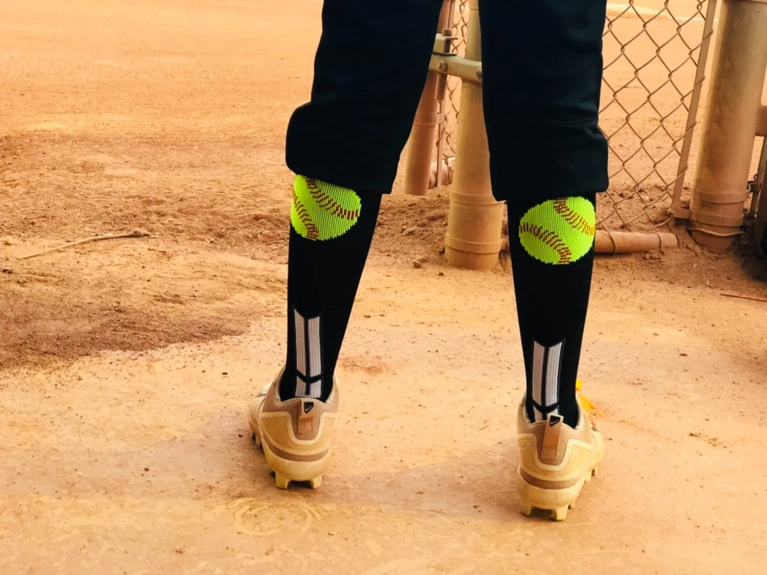 Softball Logo Over the Calf Socks (multiple colors)
