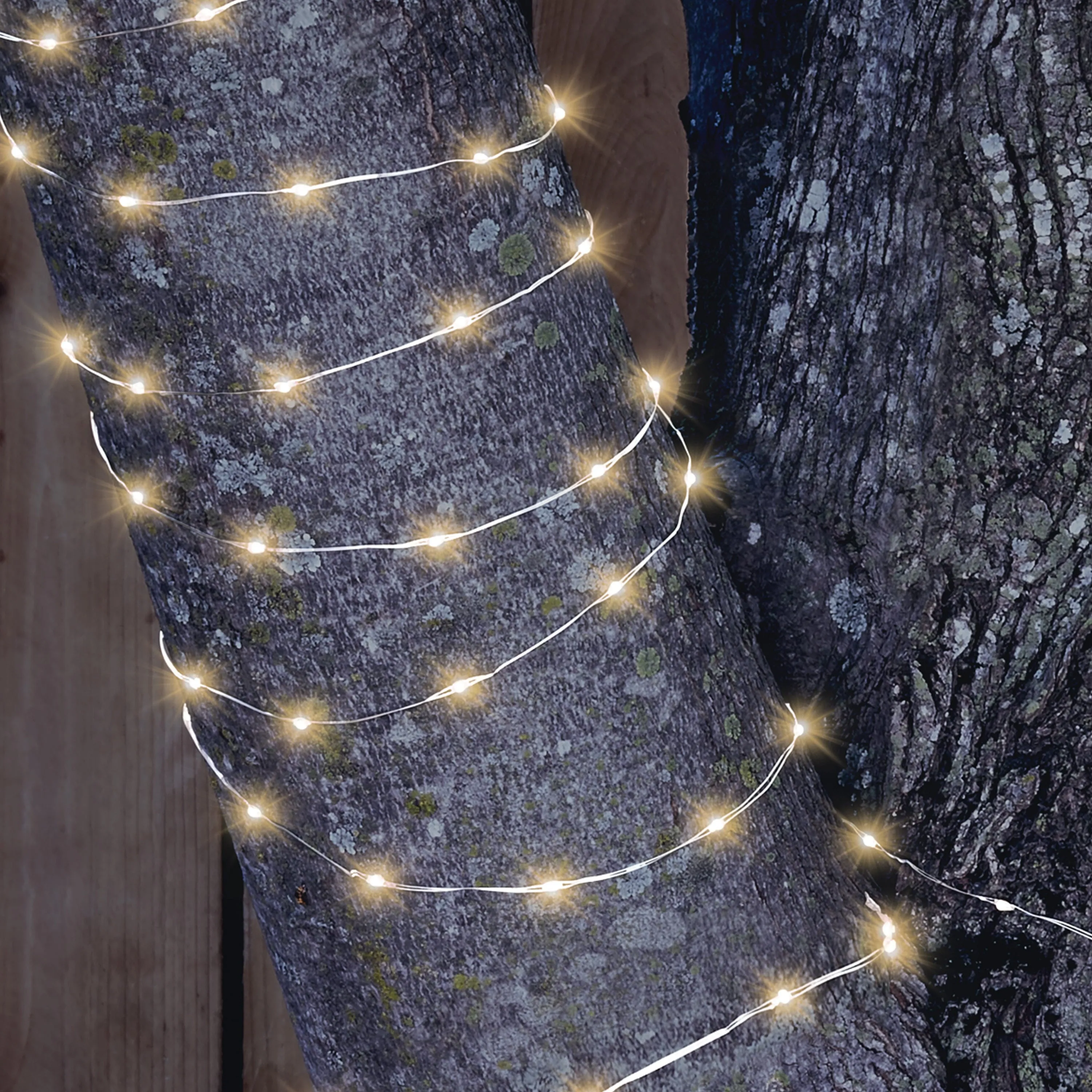 Solar Power 200-Count Warm White Fairy LED Wire String Lights Garden Decorative