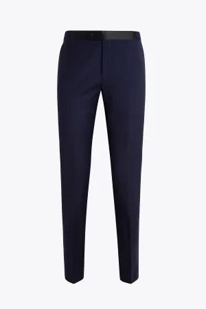 Solid Navy 130s Tuxedo Trousers