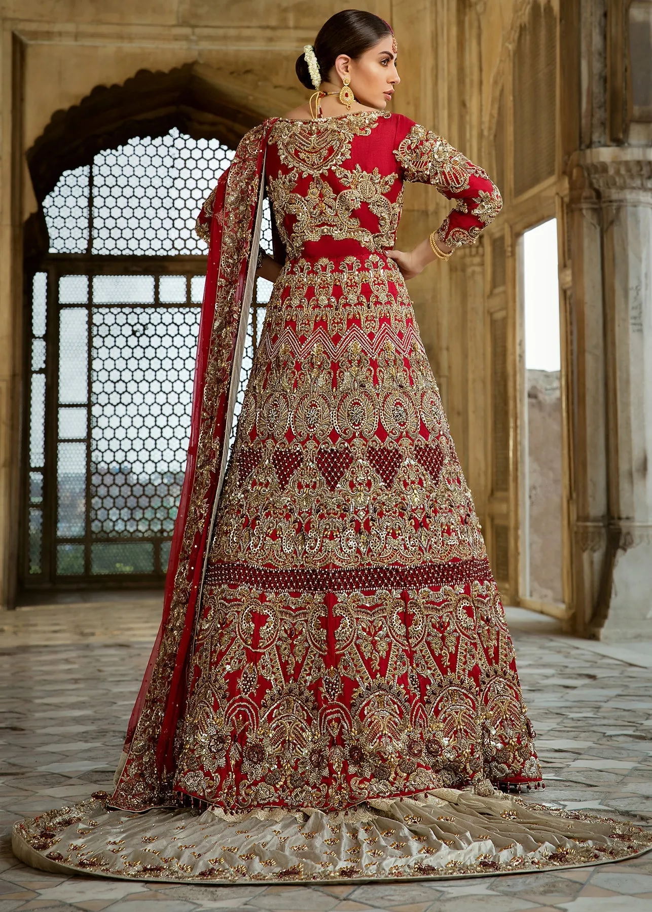 South Indian Bridal Wear Designer Lehenga Gown #BN1200
