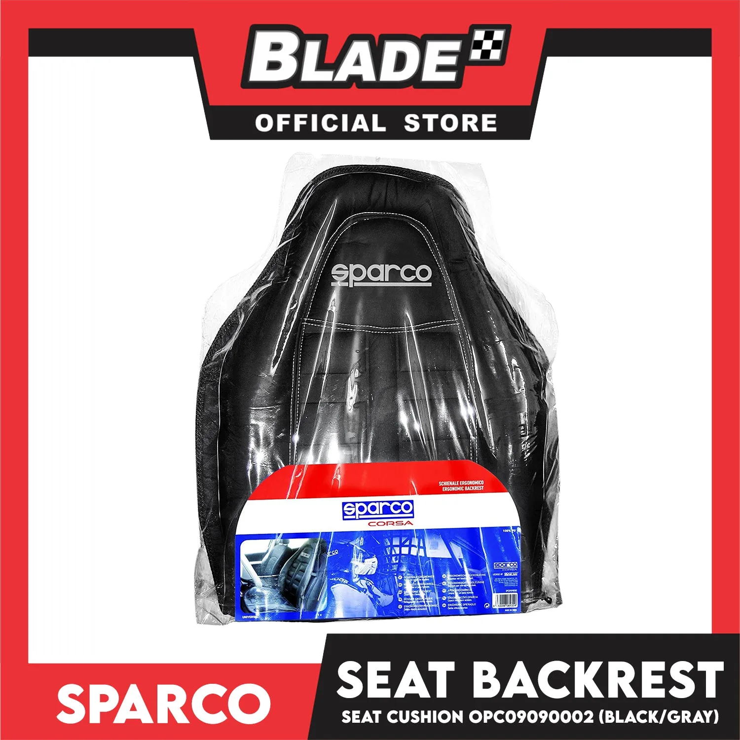 Sparco Racing Backrest OPC09090002 (Black/Grey)