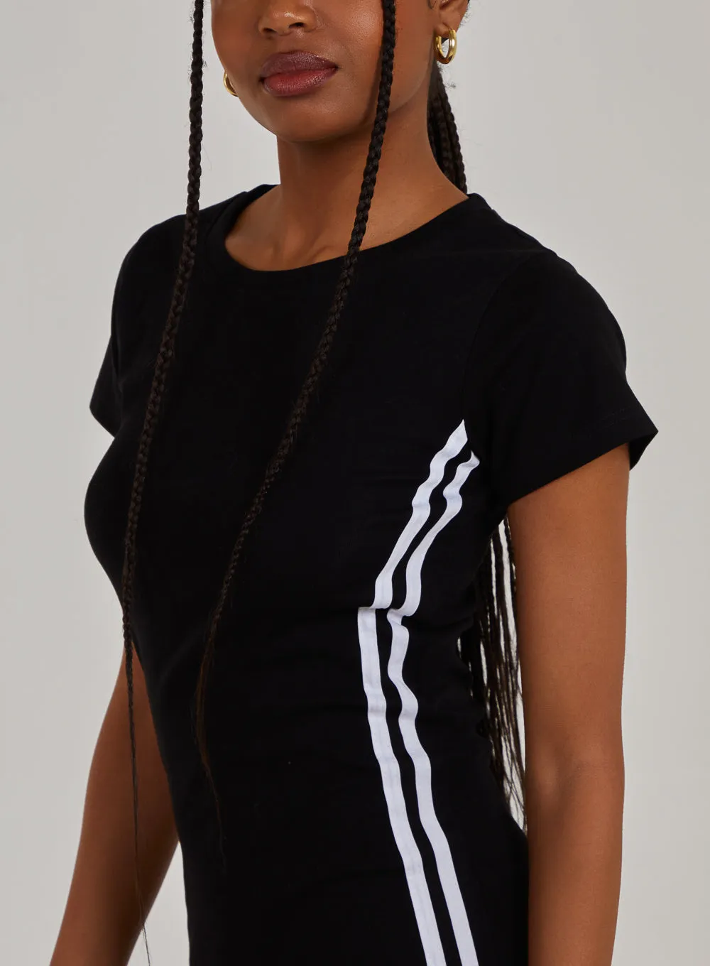 Sports Stripe Jersey Dress
