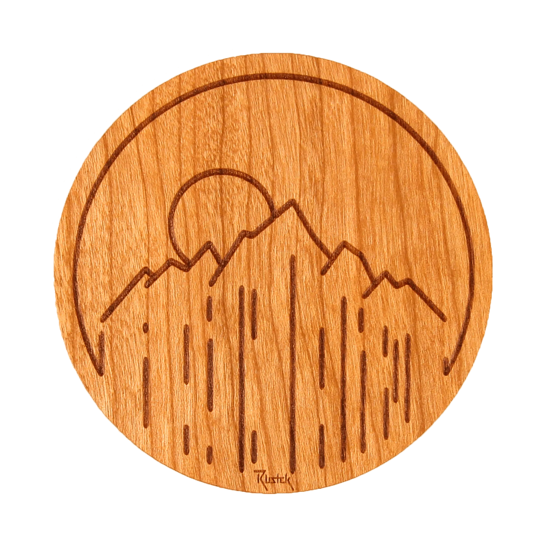 Sunset Mountain Wood Sticker