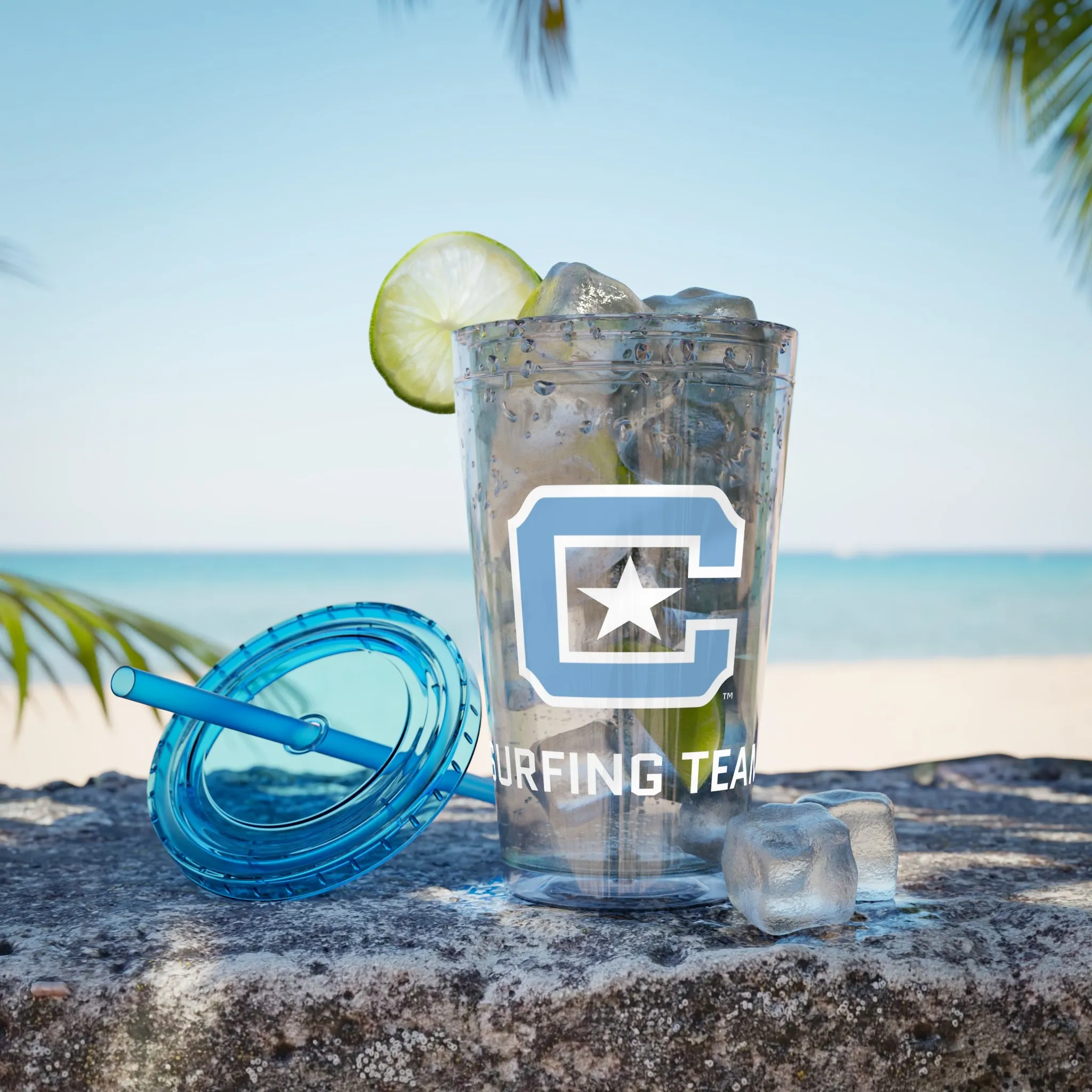 The Citadel, C Star, Sunsplash Tumbler with Straw, 16oz