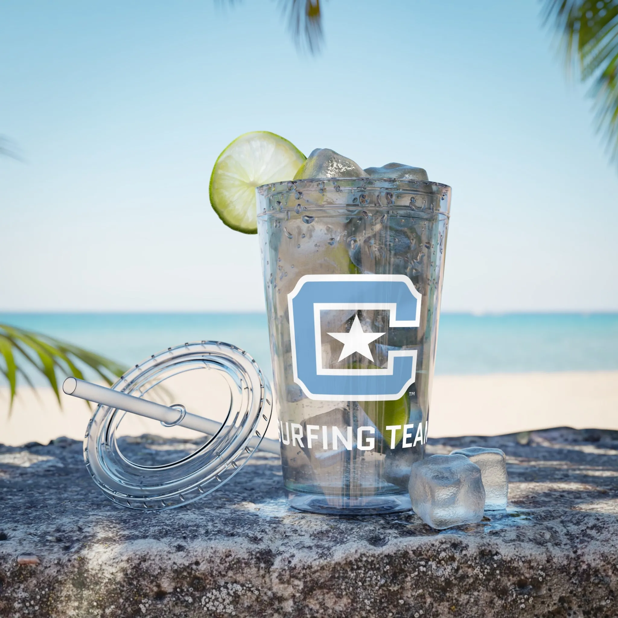 The Citadel, C Star, Sunsplash Tumbler with Straw, 16oz