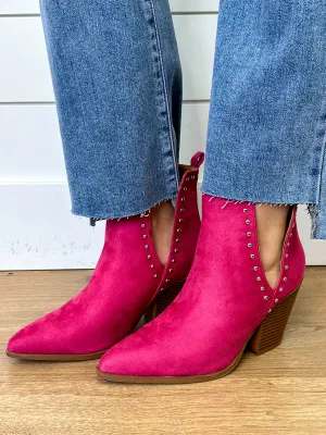 The Ivy Booties in Hot Pink
