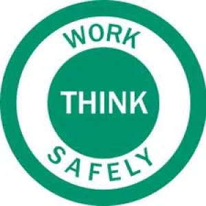 Think Work Safely Hard Hat Labels