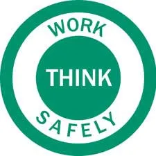 Think Work Safely Hard Hat Labels