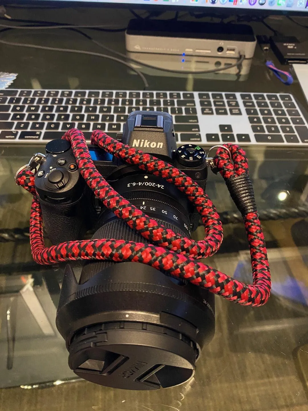 Tiled Black/Red Camera Strap