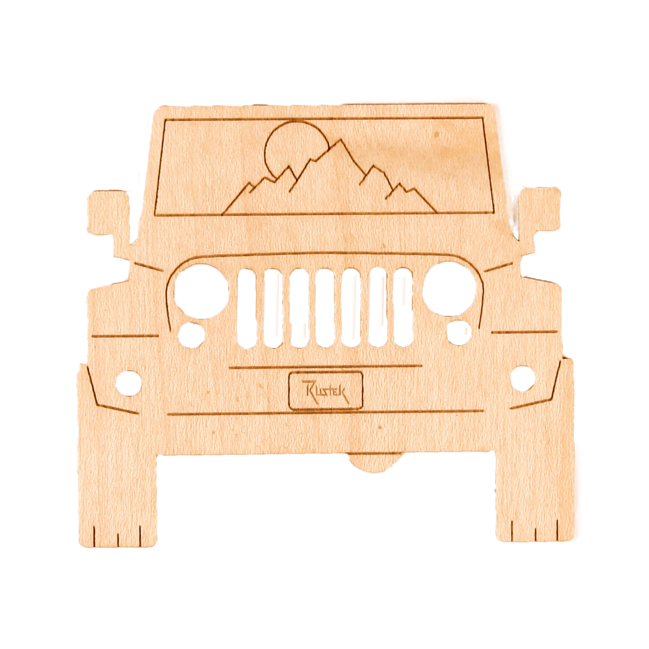 To The Mountains! Wood Sticker