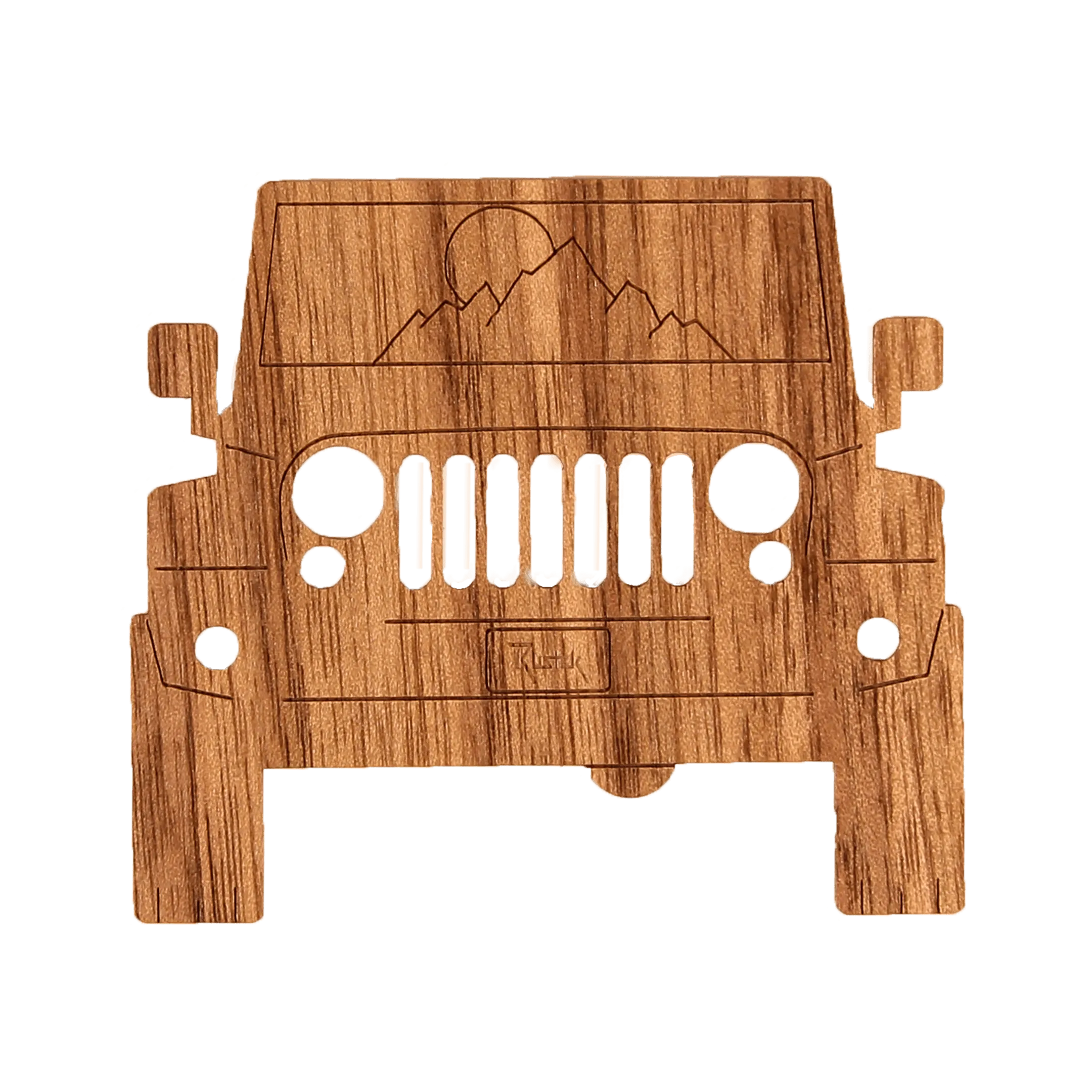 To The Mountains! Wood Sticker