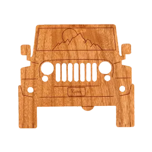To The Mountains! Wood Sticker