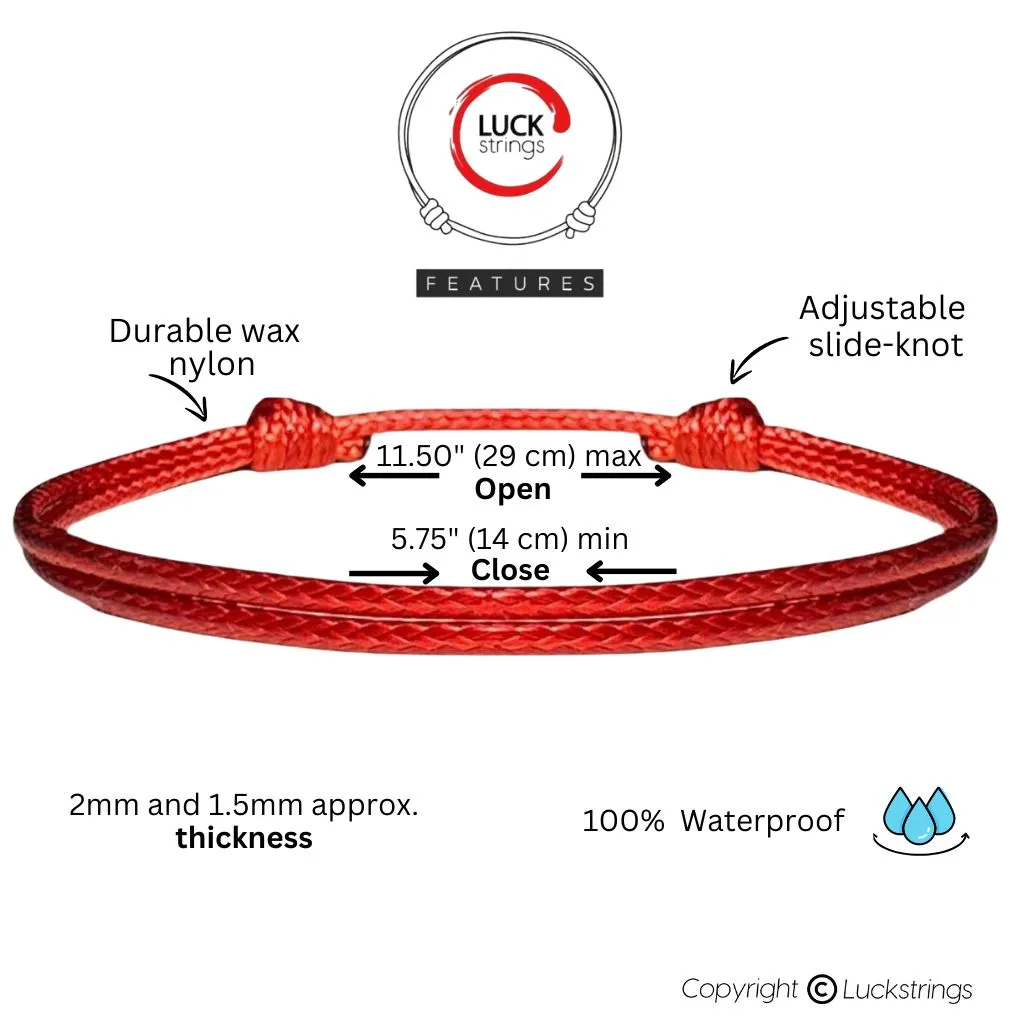 Trendy Waterproof Wax Nylon Cord Bracelets