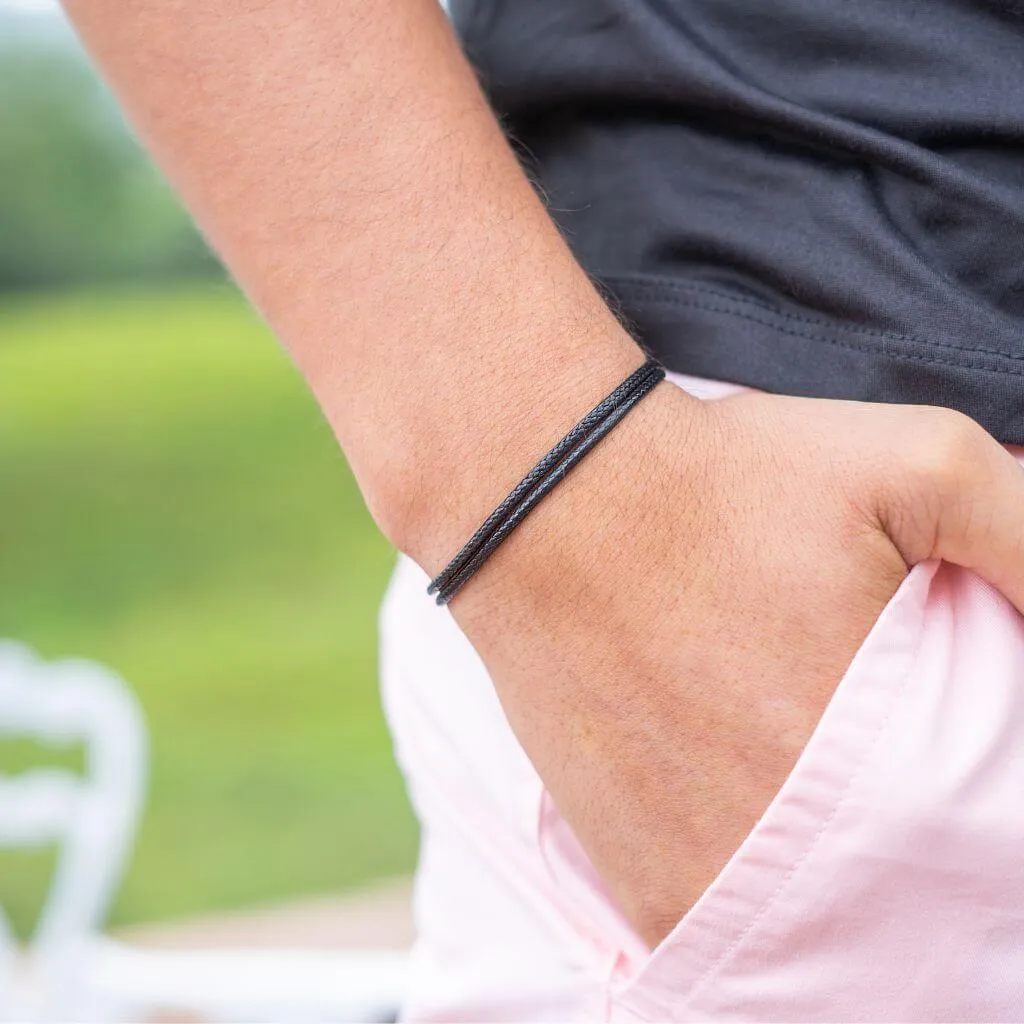 Trendy Waterproof Wax Nylon Cord Bracelets