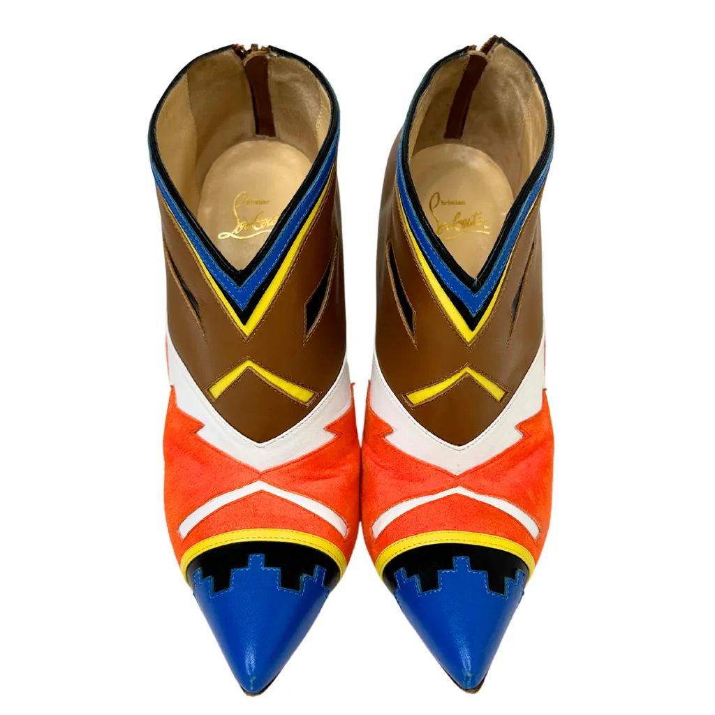 Tribalou Suede Leather Booties, 39