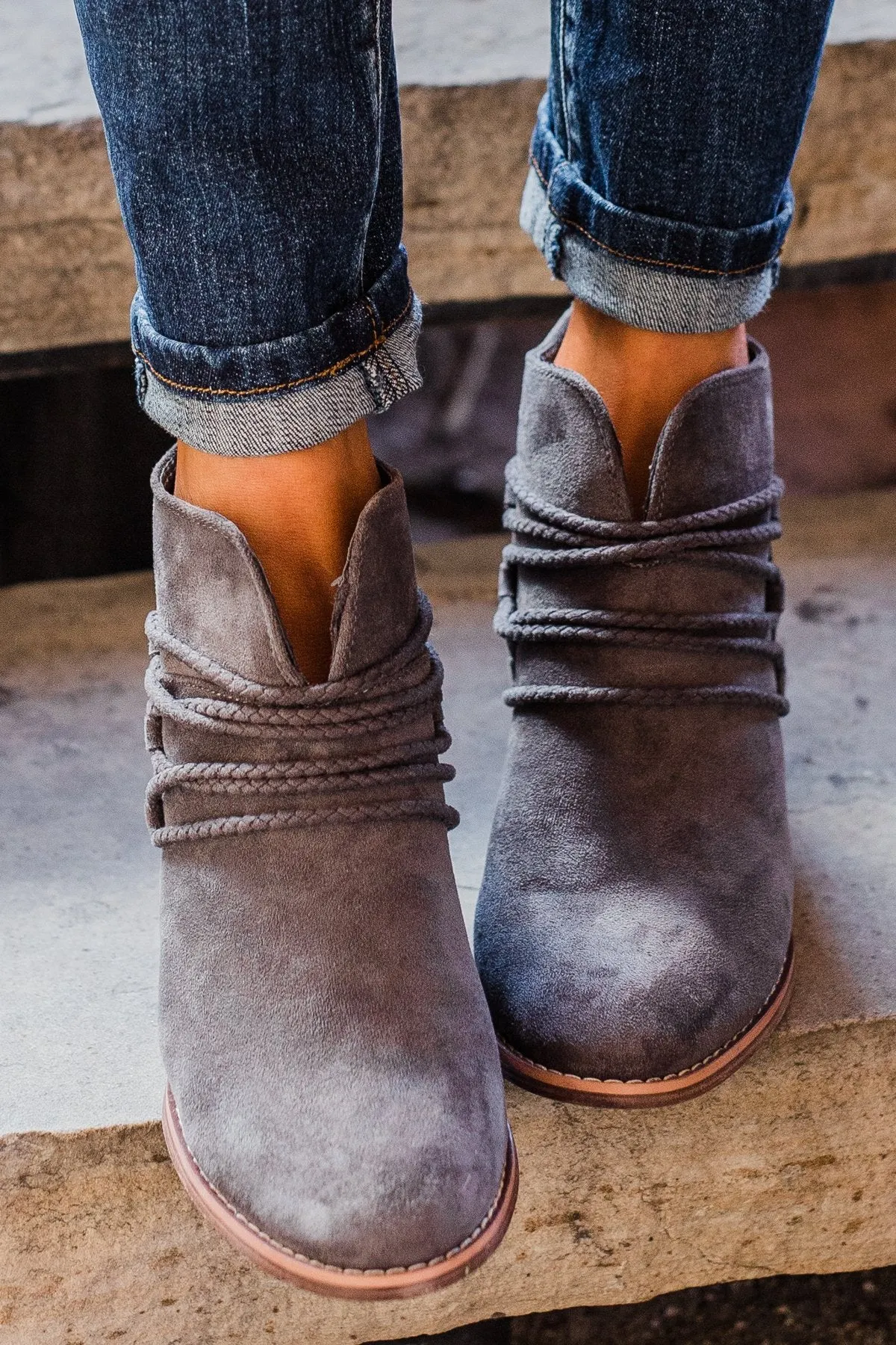 Very G Havana Booties- Grey