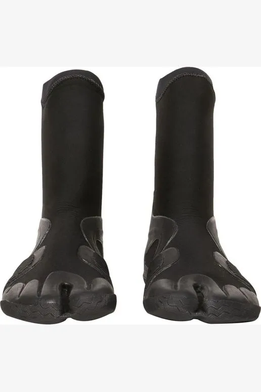 VISSLA SEVEN SEAS 3MM SPLIT TOE BOOTIE - BLACK